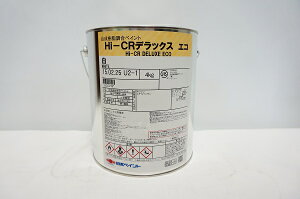 【即日発送】日本ペイント ニッペ Hi−CRデラックスエコ2 白色 艶あり 4kg(内外部用)F☆☆☆☆ ※取り扱い説明書付き。