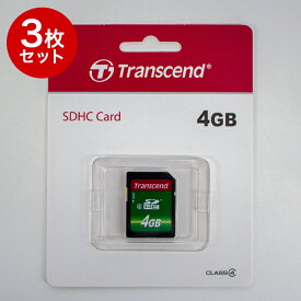 SDHCカード 4GB 3枚セット Transcend トランセンド SDカード バルク品