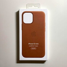 Apple アップル 純正 iPhone 12 mini レザーケース・サドルブラウン 新品