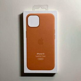 Apple アップル 純正 iPhone 13 レザーケース・ゴールデンブラウン 新品