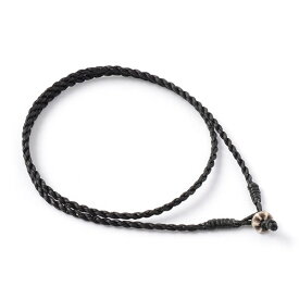 【10％OFFクーポン対象】ワックスコードシルバーチョーカー / ネックレス アンクレット ブレスレット / 3way / カレンシルバー ワックスコード / レディース メンズ ペア可 / phaduA (パ・ドゥア）