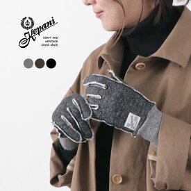 【スーパーSALE限定クーポン対象】KEPANI（ケパニ） ラフィー裏起毛 スウェット グローブ / 手袋 スマホ対応刺繍 サワロ-2 メンズ レディース 日本製
