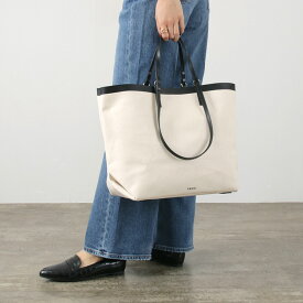 YAHKI（ヤーキ） レザーパイピング キャンバス ダブルハンドルトート（Large） / レディース A4 鞄 バッグ ショルダー 2WAY 通勤 leather piping canvas W Handle Tote（Large）