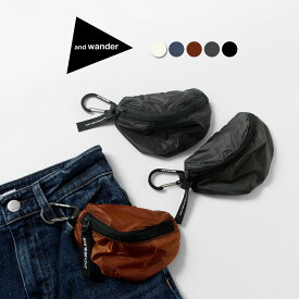 【10％OFFクーポン対象】AND WANDER（アンドワンダー） シル ミニポーチ / 小物入れ ケース バッグパック 追加ガジェット アウトドア カラビナ sil mini pouch