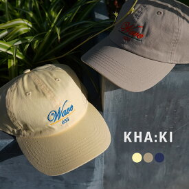KHA:KI（カーキ） アスレチック キャップ / レディース 帽子 コットン 綿 ロゴ 刺繍 ATHLETIC CAP WAVE