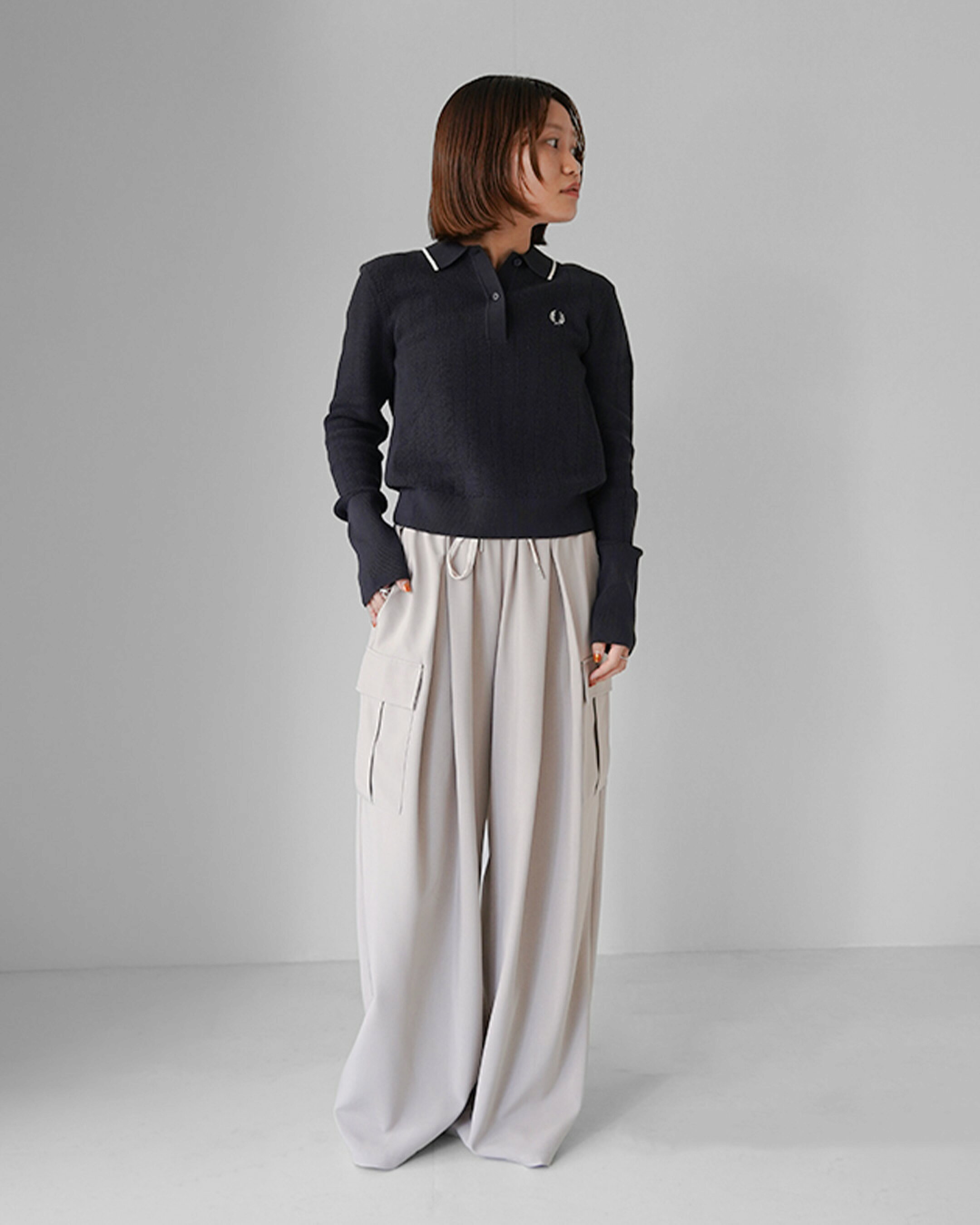 FRED PERRY	K3126 テクスチャード ニット ポロシャツ TEXTURED KNITTED SHIRT