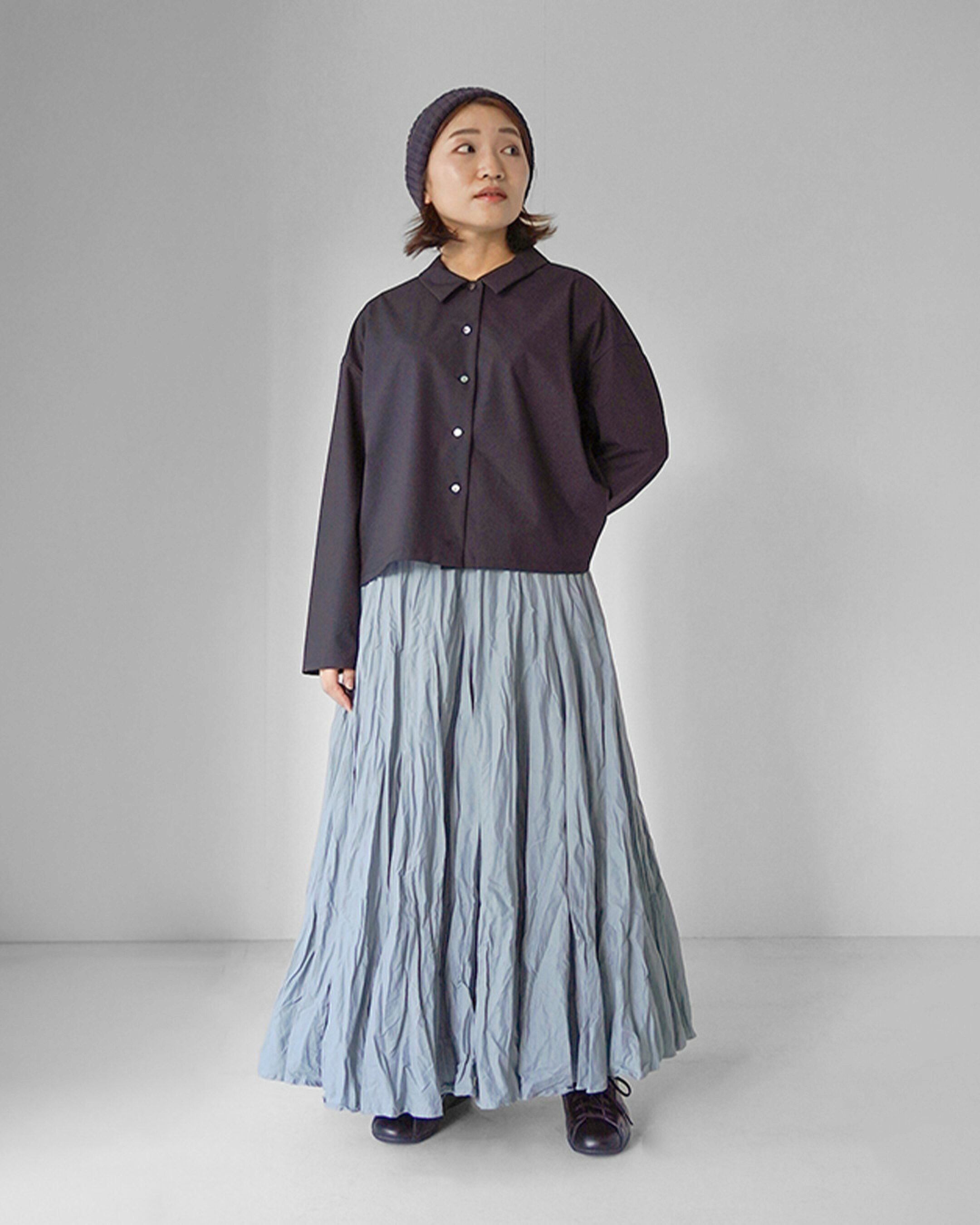 mizuiro ind（ミズイロインド） T/R ワイドシャツ 日本製