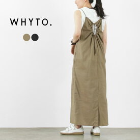 【50％OFF】WHYTO.（ホワイト） バックサークル ドレス / キャミワンピース ロング バックリボン 春夏 無地 BACK CIRCLE DRESS【セール】