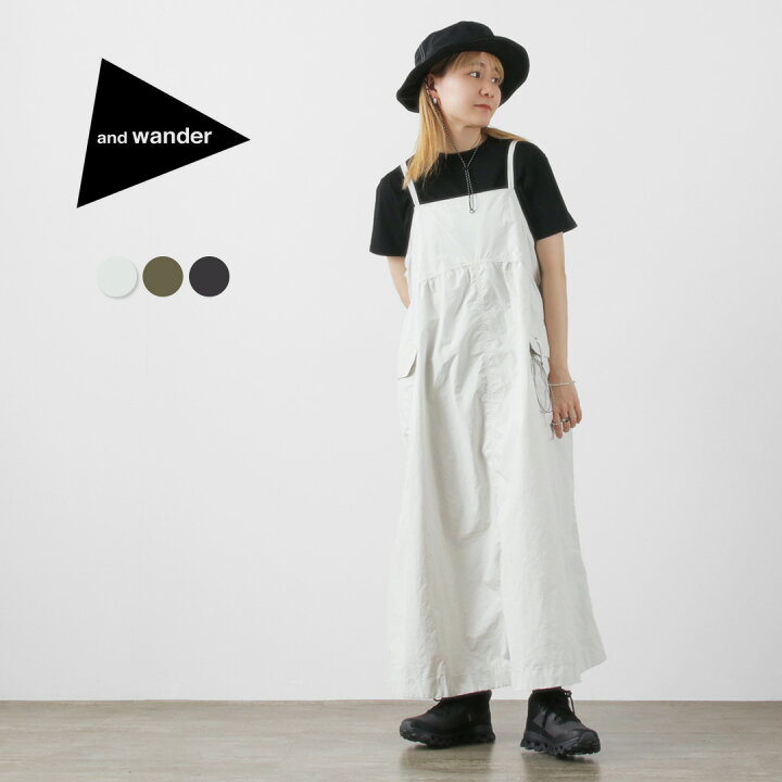 楽天市場】AND WANDER（アンドワンダー） オーバーサイズ カーゴドレス  