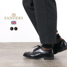 SANDERS（サンダース) #1830 ミリタリーダービーシューズ / レザーシューズ レザーブーツ ドレスシューズ / レディース / 外羽根 ストレートチップ レースアップ / 英国製