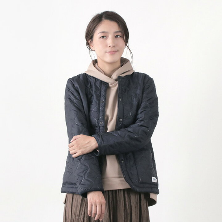 楽天市場】ARMEN（アーメン） ノーカラー キルティング ジャケット  