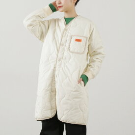 【30％OFF】UNIVERSAL OVERALL（ユニバーサルオーバーオール） キルトリップストップ コート / レディース アウター キルティング 中綿 ミドル ロング 長め 無地【セール】