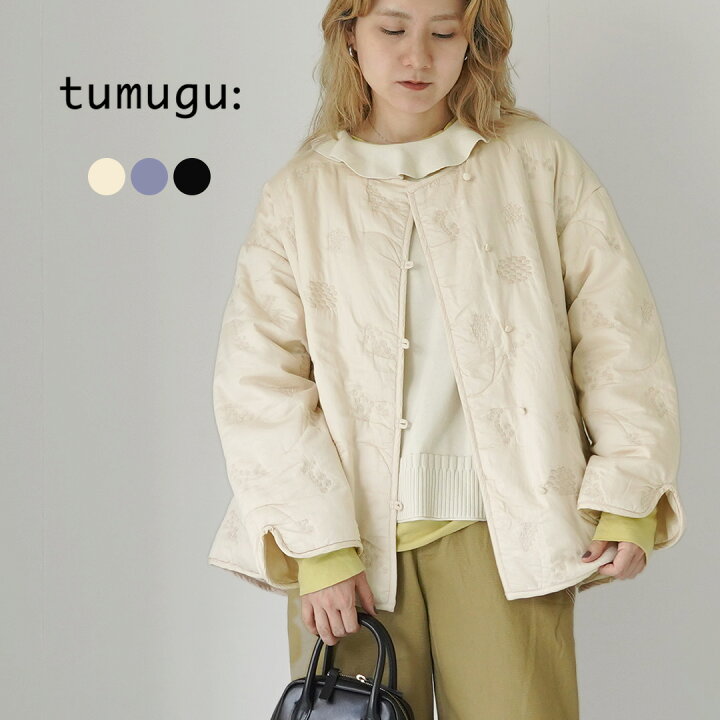 楽天市場】TUMUGU（ツムグ） コットン サテンキルト ジャケット 