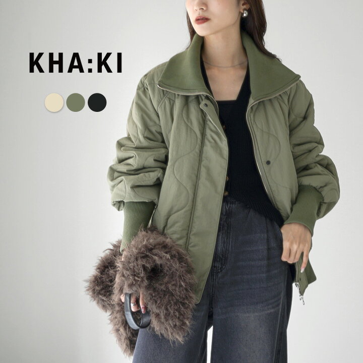 楽天市場】KHA:KI（カーキ） ミリタリーキルト ジップアップジャケット 