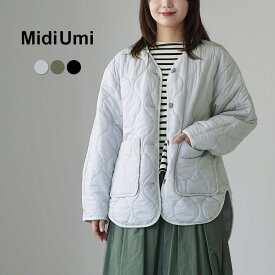 MIDIUMI（ミディウミ） キルティング コクーンスリーブ ジャケット / レディース アウター ブルゾン ミドル丈