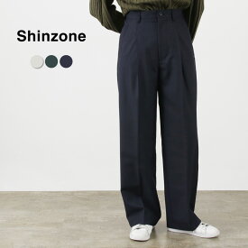 【スーパーSALE限定クーポン対象】SHINZONE（シンゾーン） TW スラックス / レディース パンツ ウール ポリエステル 日本製 センタープレス 無地 23AMSPA05 TW SLACKS