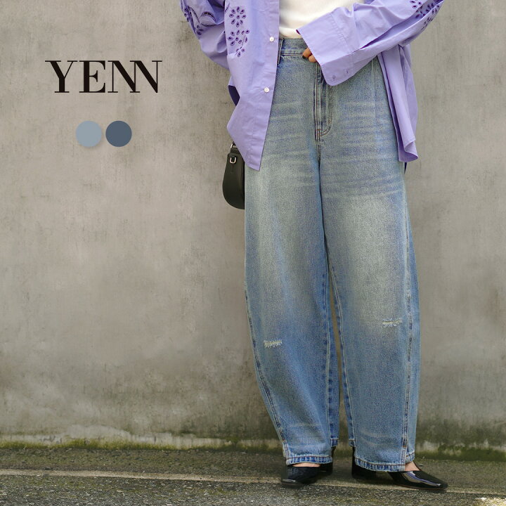 楽天市場】YENN（イェン） カーブ シーム デニムパンツ / レディース 