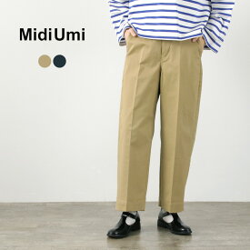 MIDIUMI（ミディウミ） チノ パンツ / レディース ズボン ウエストゴム 無地 8分丈 日本製