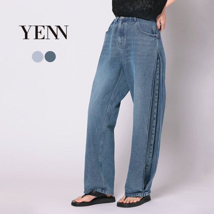 楽天市場】YENN（イェン） サイドプリーツ デニムパンツ / レディース 