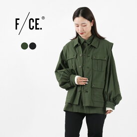 【50％OFF】F/CE.（エフシーイー） レイヤード コットンシャツブルゾン レディース ミリタリー ベスト セット 3WAY 日本製 LAYERED OG COTTON SHIRT【セール】