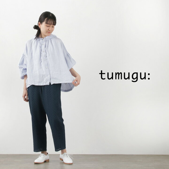 楽天市場】【50％OFF】TUMUGU（ツムグ） ソリトリネン フードブラウス 