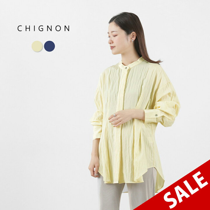楽天市場】【50％OFF】CHIGNON（シニヨン） ワッシャータックシャツ 