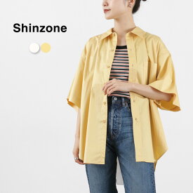 SHINZONE（シンゾーン） ワイドスリーブ シャツ / レディース 半袖 無地 綿100％ コットン 日本製 22MMSBL10 WIDE SLEEVE SHIRT / sh30
