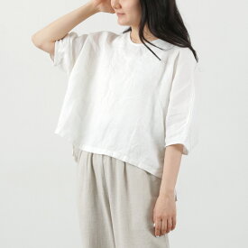 【30％OFF】GOHEMP（ゴーヘンプ） コクーンブラウス / レディース シャツ 七分袖 春夏 無地 麻 ヘンプ リネン Cocoon Blouse【セール】