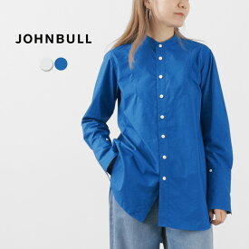 【50％OFF】JOHNBULL（ジョンブル） 60/タイプライター ボザムシャツ / 長袖 シャツ レディース スタンドカラー 襟なし 60/Typewriter Bosom Shirt【セール】