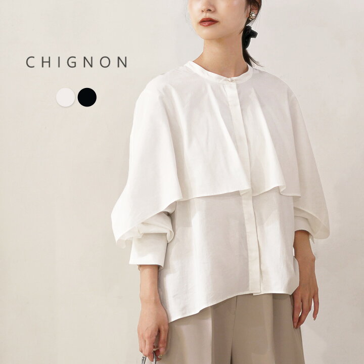 楽天市場】CHIGNON（シニヨン） ラッフルシャツブラウス / レディース 