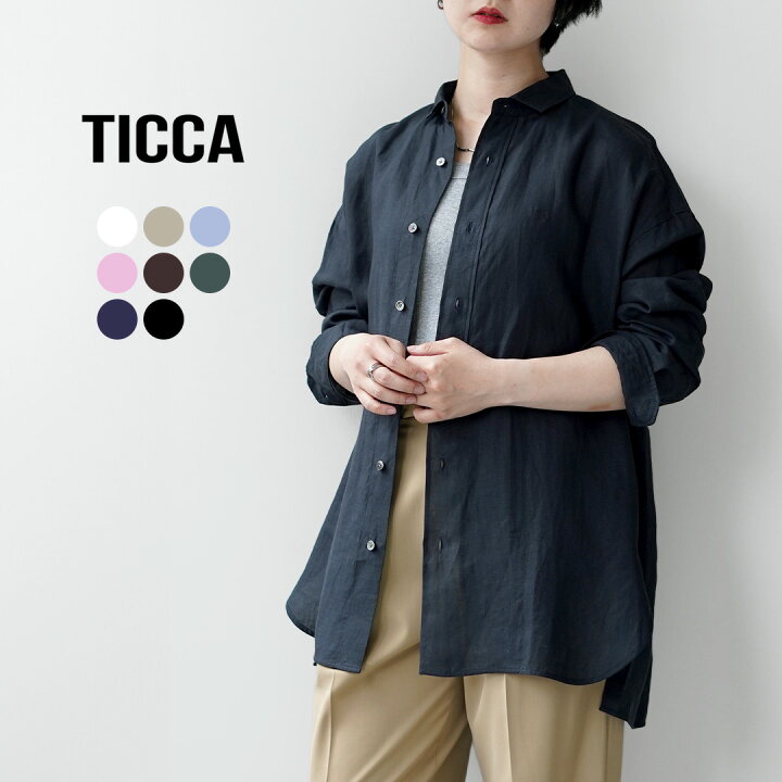 楽天市場】TICCA（ティッカ） リネン スクエアビッグシャツuni 日本製 