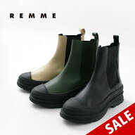 【70％OFF】REMME（レメ） サイドゴアブーツ シューズ 靴 レディース ショート 厚底 フラット ローヒール…