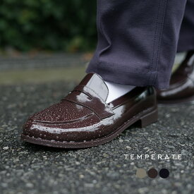 【10％OFFクーポン対象】TEMPERATE（テンパレイト） LLOYD コインローファー / レインシューズ レディース 雨靴 防水 晴雨兼用 ゴム PVC きれいめ オケージョン オフィス / rds
