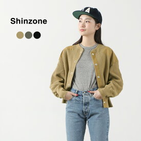 SHINZONE（シンゾーン） ミリタリー ケープリン / カーディガン / レディース / 長袖 / エルボーパッチ / 短め / 無地 / 日本製 / 22SMSCU10 / MILITARY CAPELIN