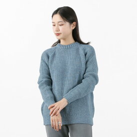 KERRY WOOLLEN MILLS（ケリーウーレンミルズ） カラー別注 7ゲージ 1プライ フィッシャーマン リブ クルーネック ニット トップス セーター プルオーバー ブリティッシュウール 英国製