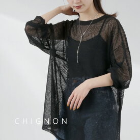 CHIGNON（シニヨン） シアーストライプPO / レディース トップス プルオーバー 長袖 シースルー Sheer Stripe PO / sumt