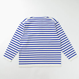 【30％OFF】YONETOMI NEW BASIC（ヨネトミニューベーシック） ウェーブ コットン バスクニットプルオーバー レディース トップス ニット ロンT 長袖 ボーダー バスクシャツ ボートネック 日本製 米冨【セール】