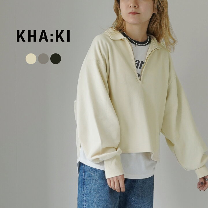 楽天市場】【10％OFFクーポン対象】KHA:KI（カーキ） ハーフジップ 