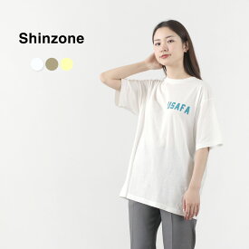 【30％OFFクーポン対象！】SHINZONE（シンゾーン） USAFA Tシャツ レディース 半袖 プリント リンガー 日本製 22MMSCU10 USAFA TEE【セール】 / sh30