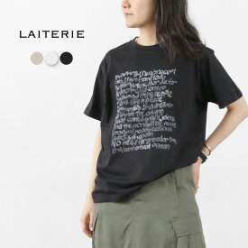 LAITERIE（レイトリー） オーガニック プリントTシャツ / レディース 半袖 ロゴ 綿 コットン 日本製 ORGANIC PRINT TEE