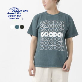 Good On（グッドオン） GO SQUARE LOGO ショートスリーブ Tシャツ レディース 半袖 ピグメント染め プリント ロゴ 日本製 / OLSS1207P &#8220;GO SQUARE LOGO&#8221; S/S TEE