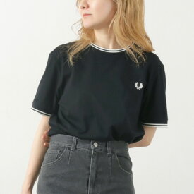 FRED PERRY（フレッドペリー） M1588 TWIN TIPPED Tシャツ / レディース トップス 半袖 M1588_TWIN TIPPED T-SHIRT / pjg