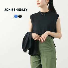 JOHN SMEDLEY（ジョンスメドレー） シーアイランドコットン 24ゲージ ノースリーブ ニット / レディース トップス 無地 綿 イギリス製 sea island cotton 24G N/S knit