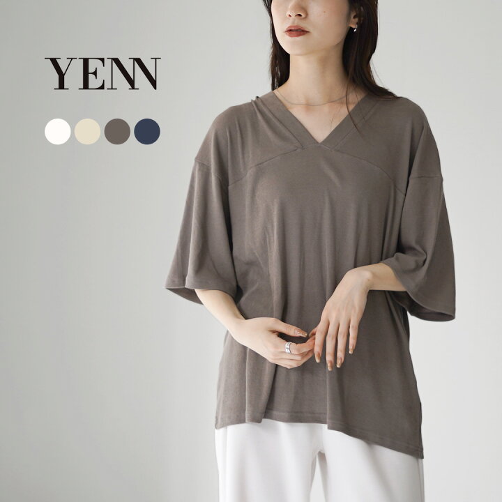 楽天市場】【30％OFF】YENN（イェン） 2WAY Vネック トップス 