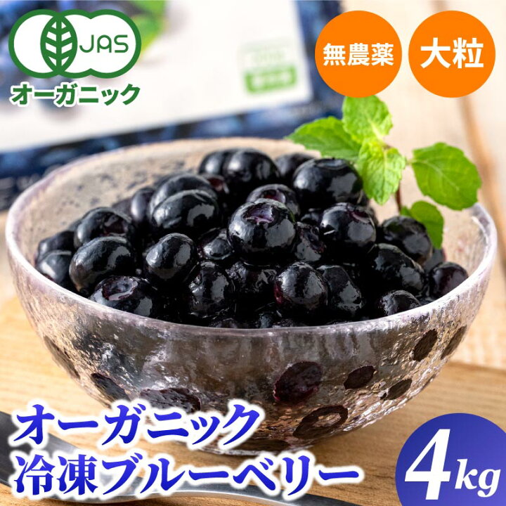 楽天市場】オーガニック 冷凍ブルーベリー4kg（200g×20パック） 無農薬 