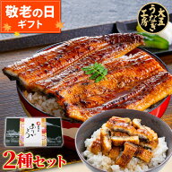 まだ間に合う 敬老の日 うなぎ ギフト 国産うなぎ蒲焼き2種セット （長焼き(大)1尾＆きざみうなぎ2パック…