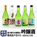 お中元 お酒 日本酒飲み比べセット 香り華やか静岡の吟醸酒（300ml）5本セット お酒 呑み比べ お酒 地酒 静岡 内祝い 結婚祝い 誕生日 プレゼント ギフト 暑中見舞い 残暑見舞い 家飲み 宅飲み 高砂 臥龍梅 開運 正雪 英君 送料無料