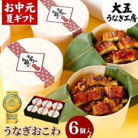 お中元 おこわ 国産 うなぎおこわセット（6個入り） うなぎ 鰻 ギフト 土用の丑の日 食べ物 プレゼント ウナギ グルメ 誕生日 お祝い 内祝い 結婚祝い 出産祝い 結婚内祝い 出産内祝い 冷凍 食べ物 食品 送料無料