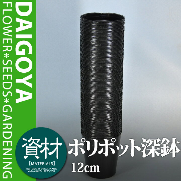 楽天市場】ポリポット深鉢 12cm 黒 100個 : 種苗・花苗・球根の専門店  