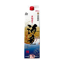 【送料無料1ケース】海童 〈芋〉 25度　濱田酒造　1.8L(1800ml) パック　6本×1★北海道、沖縄のみ別途送料が必要となります